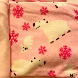 COPY - Fleece PJ bottoms with matching pink top